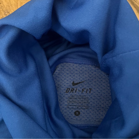 Womens Nike dri fit cowl neck striped running workout sweatshirt sz S blue - Picture 4 of 4